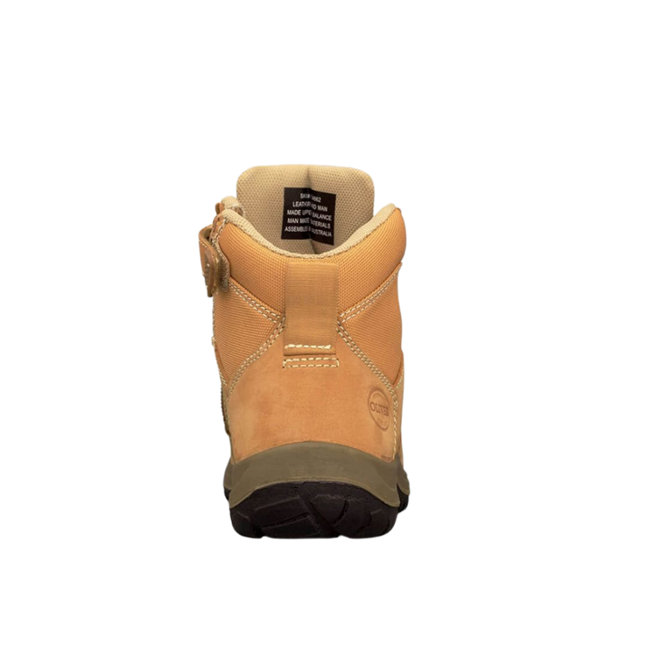 Oliver 34-662 Zip Sided Steel Toe Hiker Boot with Scuff Cap - Wheat