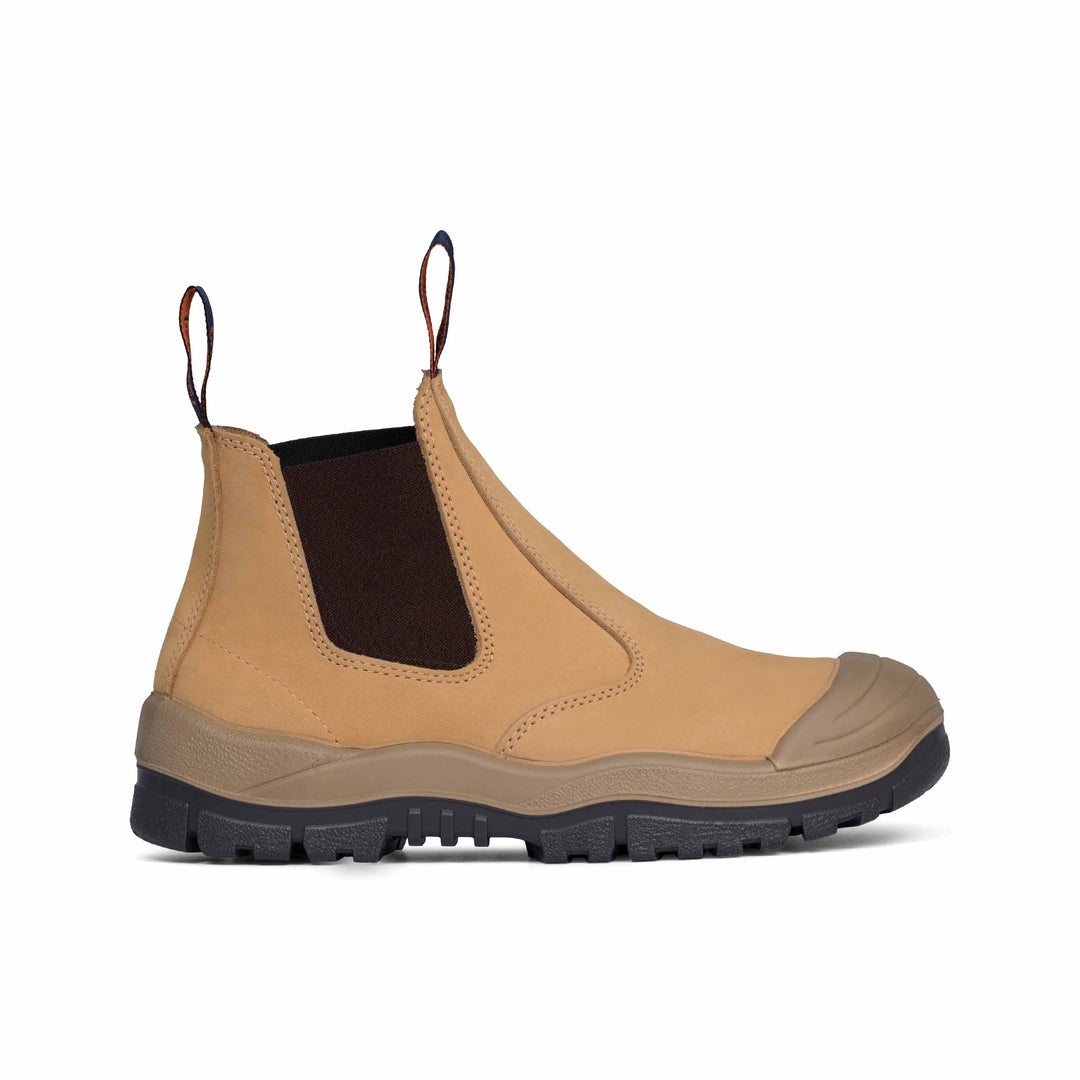 Mongrel #440 Steel Toe Elastic Sided Premium Safety Boot with Scuff Cap - Wheat