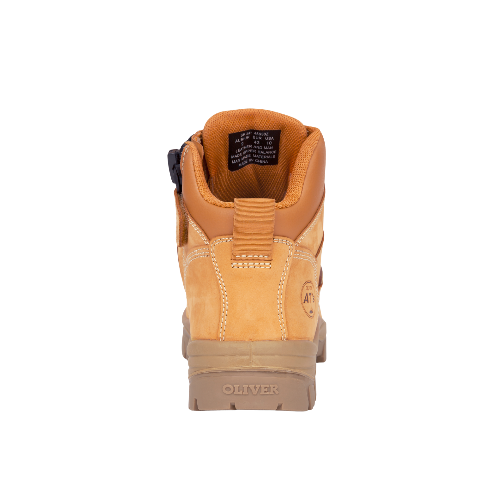 Oliver 45-630Z Zip Sided Composite Toe Safety Boot with Scuff Cap - Wheat