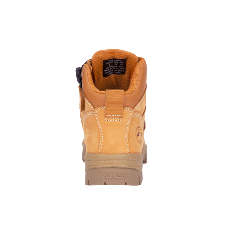 Oliver 45-630Z Zip Sided Composite Toe Safety Boot with Scuff Cap - Wheat