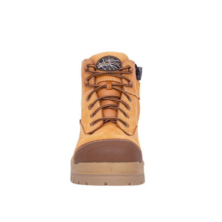 Oliver 45-630Z Zip Sided Composite Toe Safety Boot with Scuff Cap - Wheat