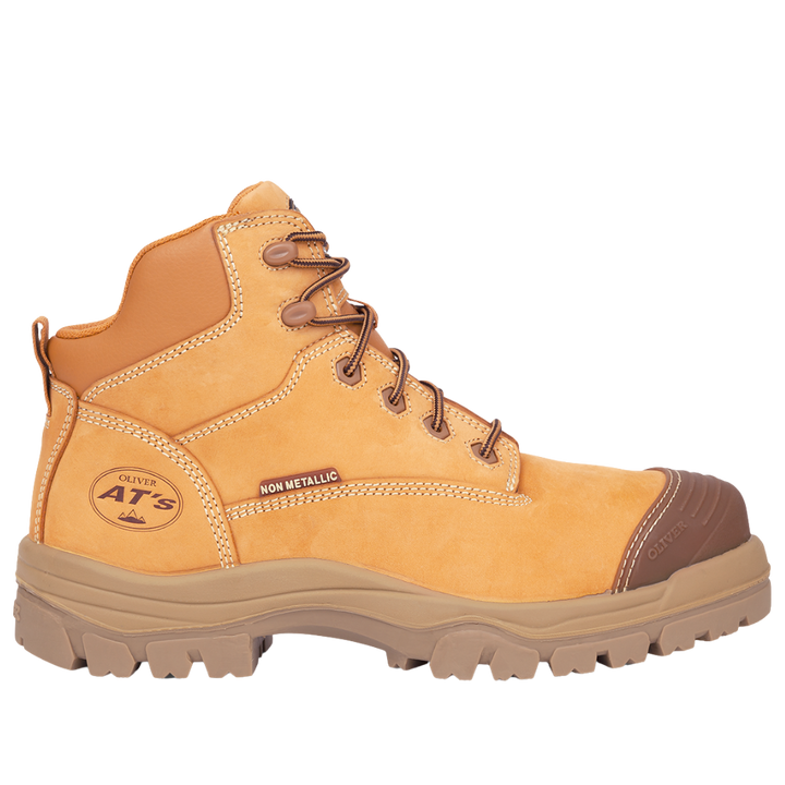 Oliver 45-630Z Zip Sided Composite Toe Safety Boot with Scuff Cap - Wheat