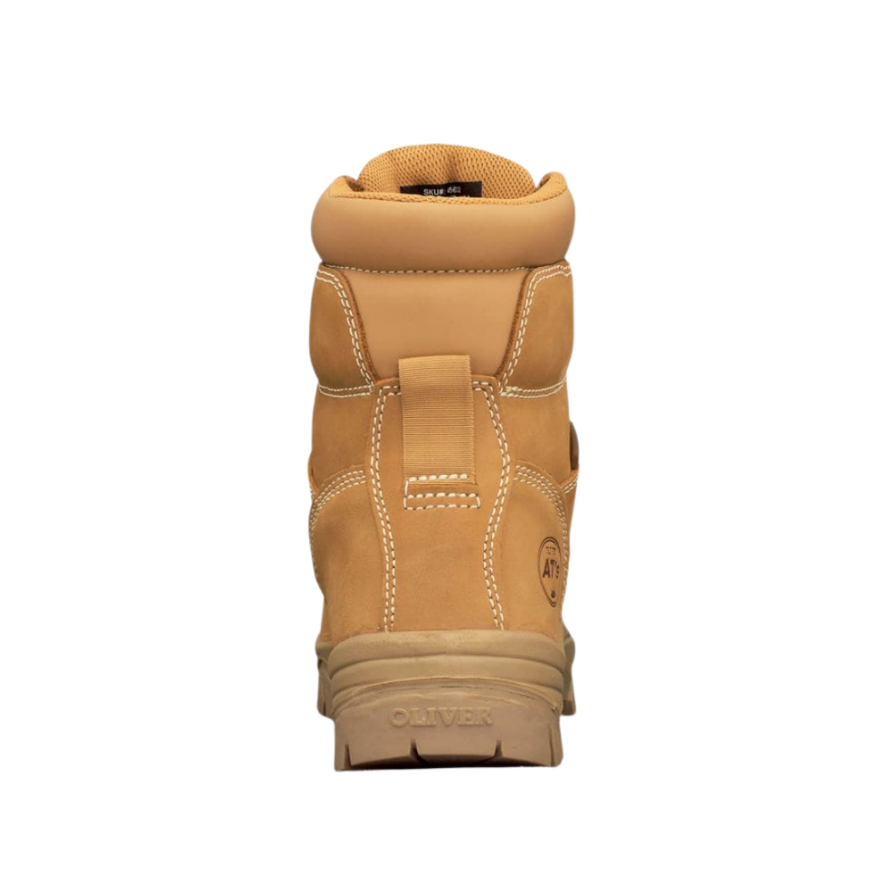 Oliver 45-632 150mm High Leg Lace Up Composite Toe Safety Boot - Wheat