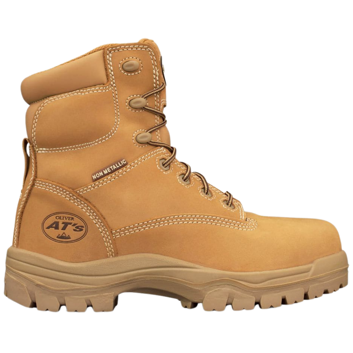Oliver 45-632 150mm High Leg Lace Up Composite Toe Safety Boot - Wheat