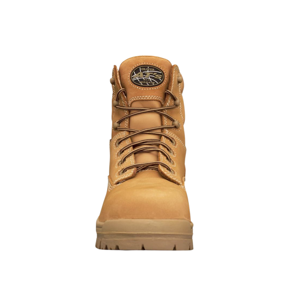 Oliver 45-632 150mm High Leg Lace Up Composite Toe Safety Boot - Wheat