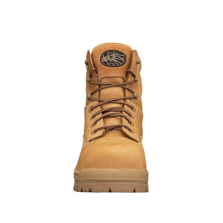 Oliver 45-632 150mm High Leg Lace Up Composite Toe Safety Boot - Wheat