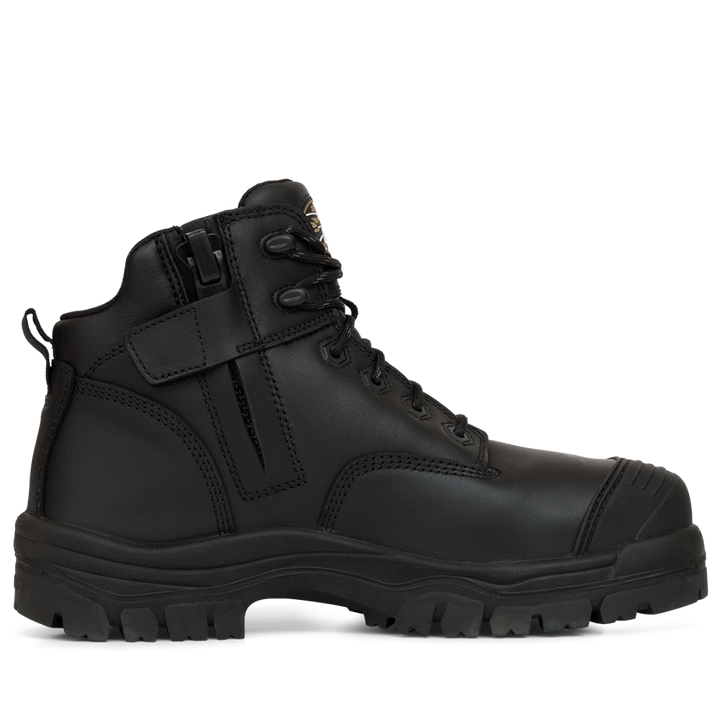 Oliver 45-640Z Zip Sided Composite Toe Safety Boot with Scuff Cap - Black