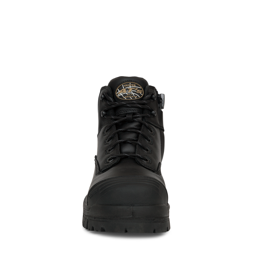 Oliver 45-640Z Zip Sided Composite Toe Safety Boot with Scuff Cap - Black