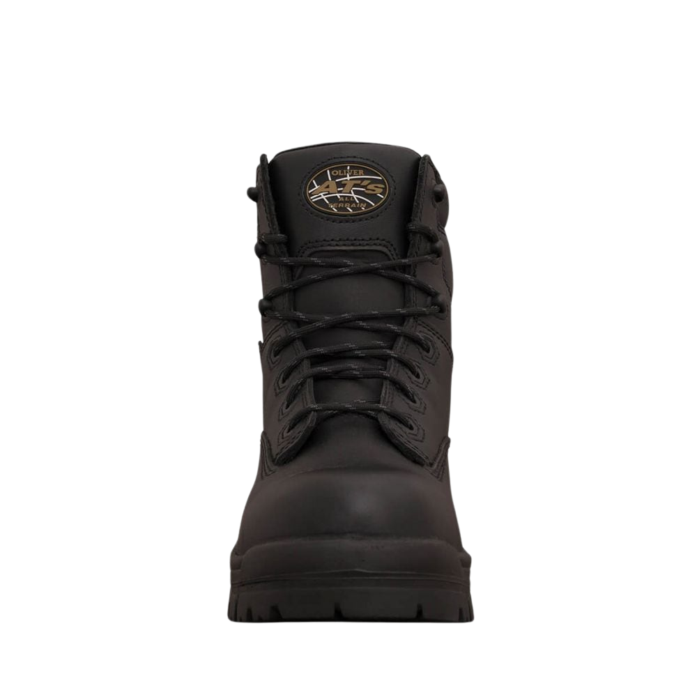 Oliver 45-645 150mm High Leg Lace Up Composite Toe Safety Boot - Black