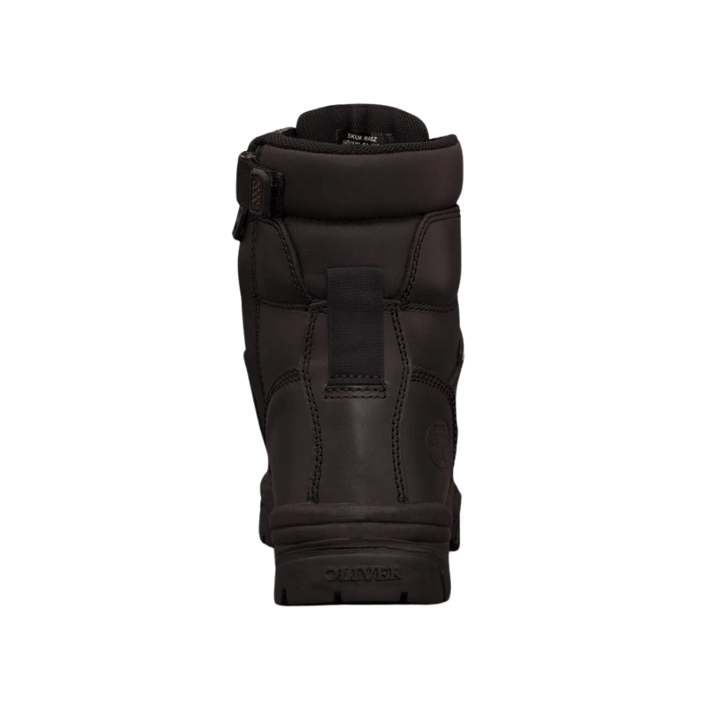 Oliver 45-645Z 150mm High Leg Zip Sided Composite Toe Safety Boot with Scuff Cap - Black