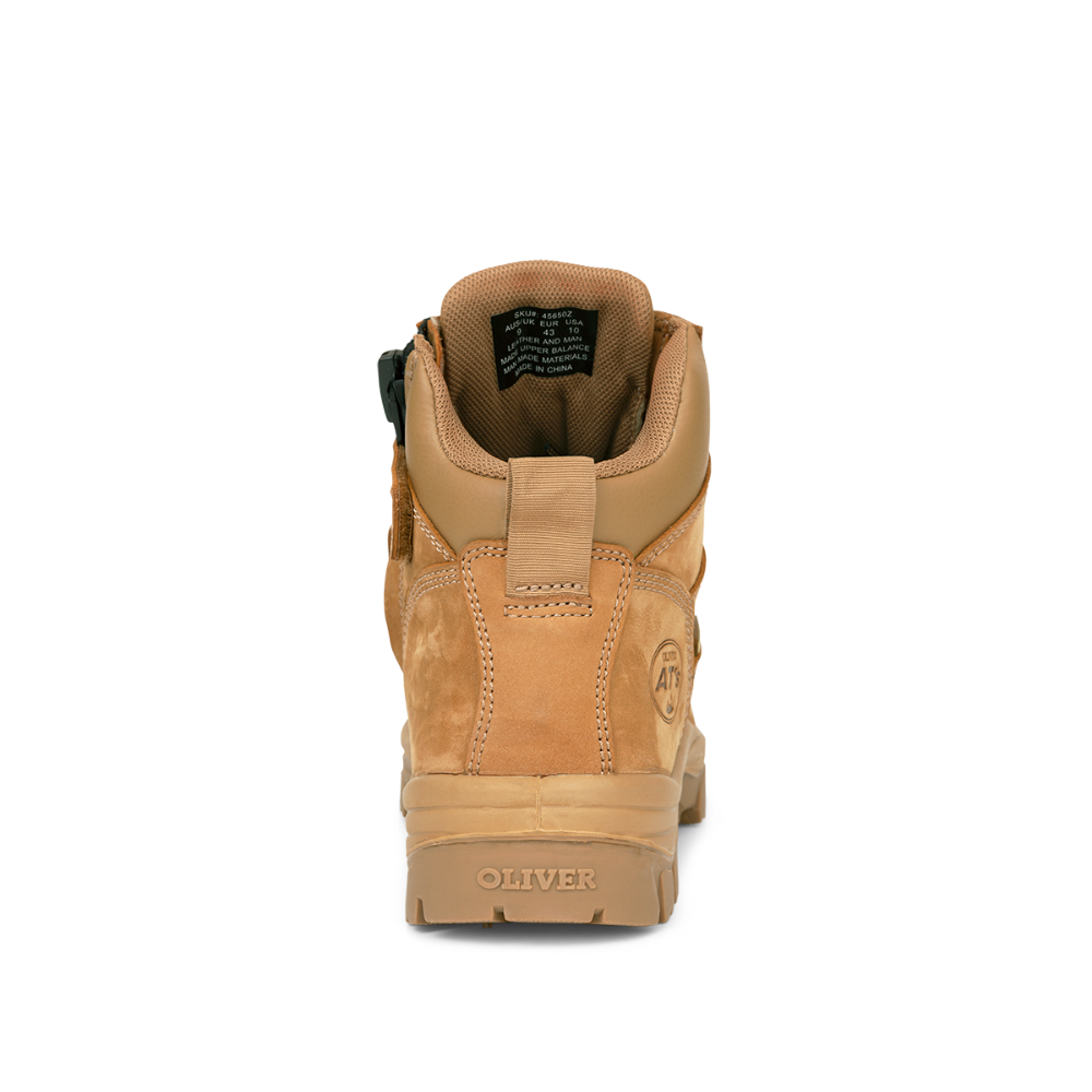 Oliver 45-650Z Zip Sided Composite Toe Safety Boot with Scuff Cap - Stone