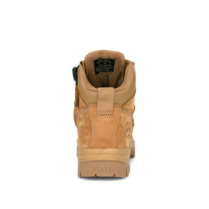 Oliver 45-650Z Zip Sided Composite Toe Safety Boot with Scuff Cap - Stone