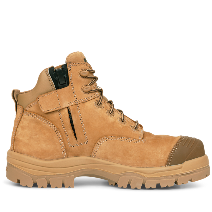 Oliver 45-650Z Zip Sided Composite Toe Safety Boot with Scuff Cap - Stone