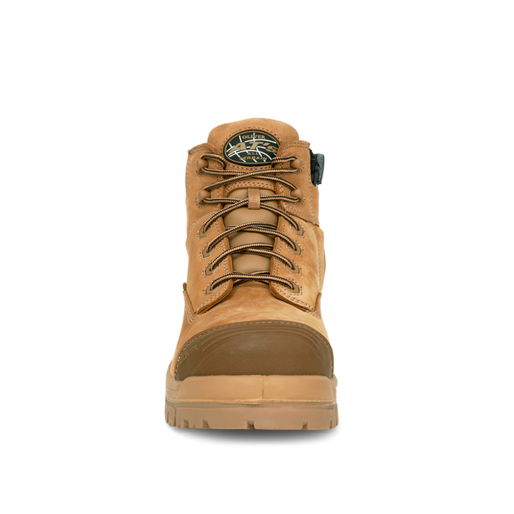 Oliver 45-650Z Zip Sided Composite Toe Safety Boot with Scuff Cap - Stone