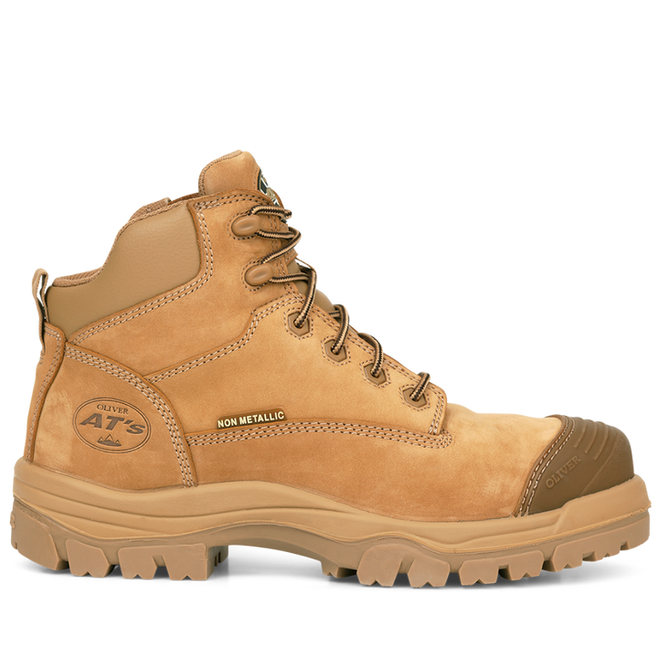 Oliver 45-650Z Zip Sided Composite Toe Safety Boot with Scuff Cap - Stone