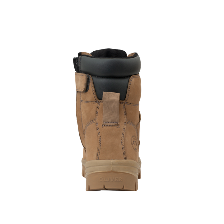 Oliver 45-652Z 150mm High Leg Zip Sided Composite Toe Safety Boot with Scuff Cap - Stone