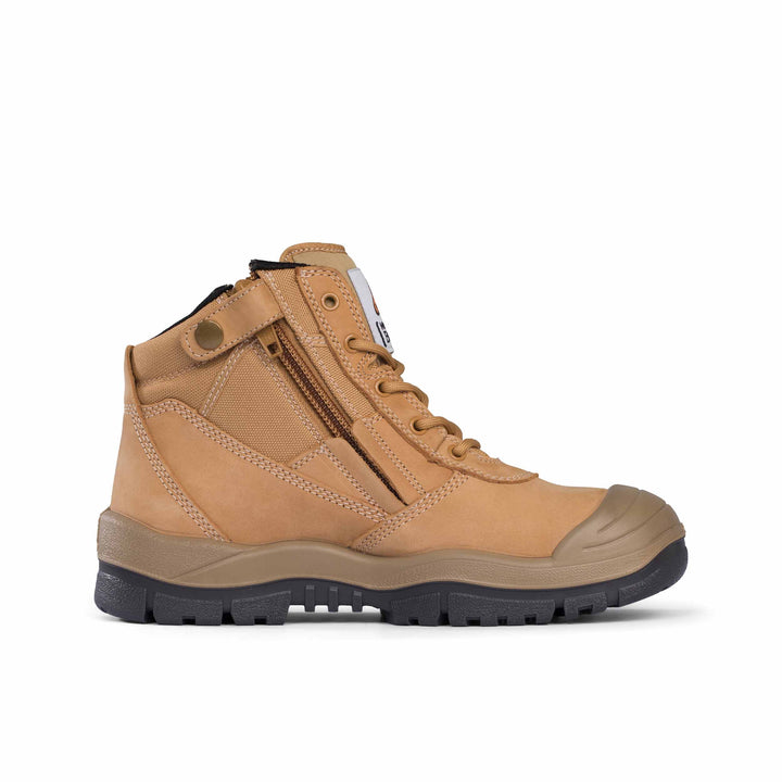 Mongrel #461 Steel Toe Zip Sided Safety Boot with Scuff Cap - Wheat