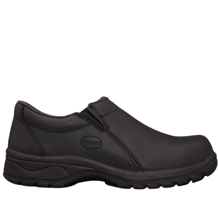 Oliver 49-430 Women's Slip On Steel Toe Shoe - Black
