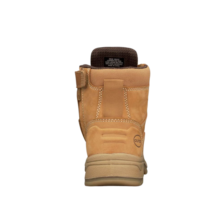 Oliver 49-432Z Women's Zip Sided Steel Toe Safety Boot with Scuff Cap - Wheat