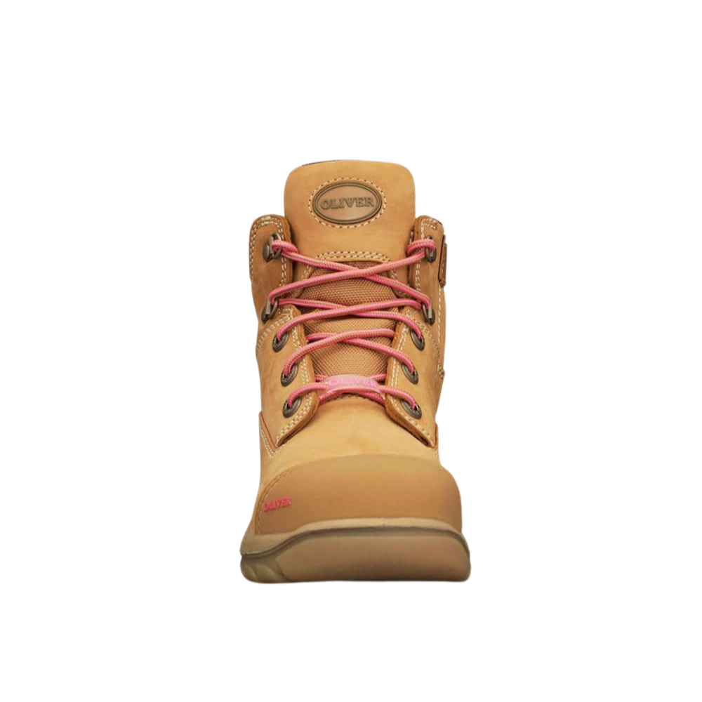 Oliver 49-432Z Women's Zip Sided Steel Toe Safety Boot with Scuff Cap - Wheat