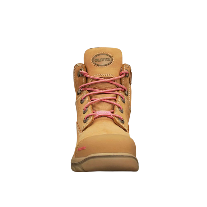 Oliver 49-432Z Women's Zip Sided Steel Toe Safety Boot with Scuff Cap - Wheat