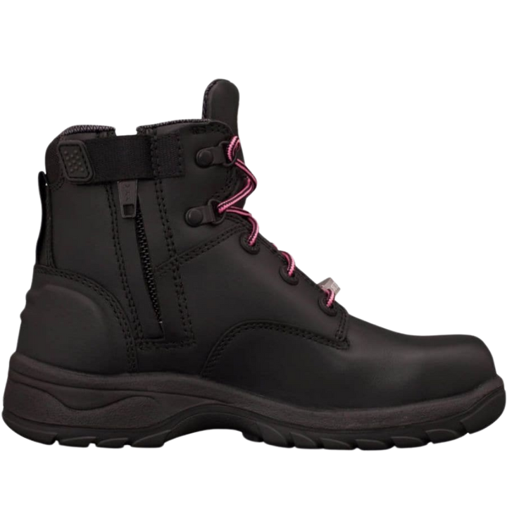 Oliver 49-445Z Women's Zip Sided Steel Toe Safety Boot - Black