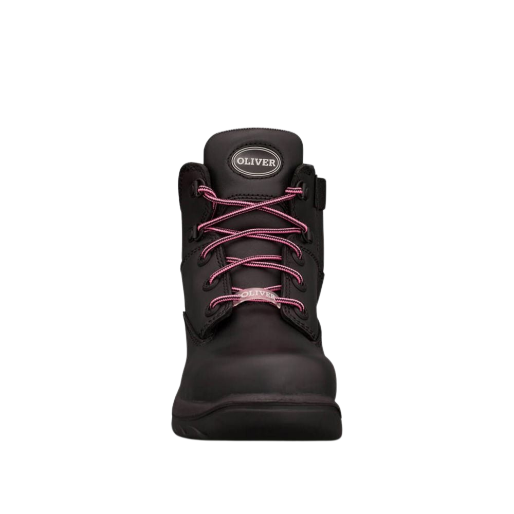 Oliver 49-445Z Women's Zip Sided Steel Toe Safety Boot - Black