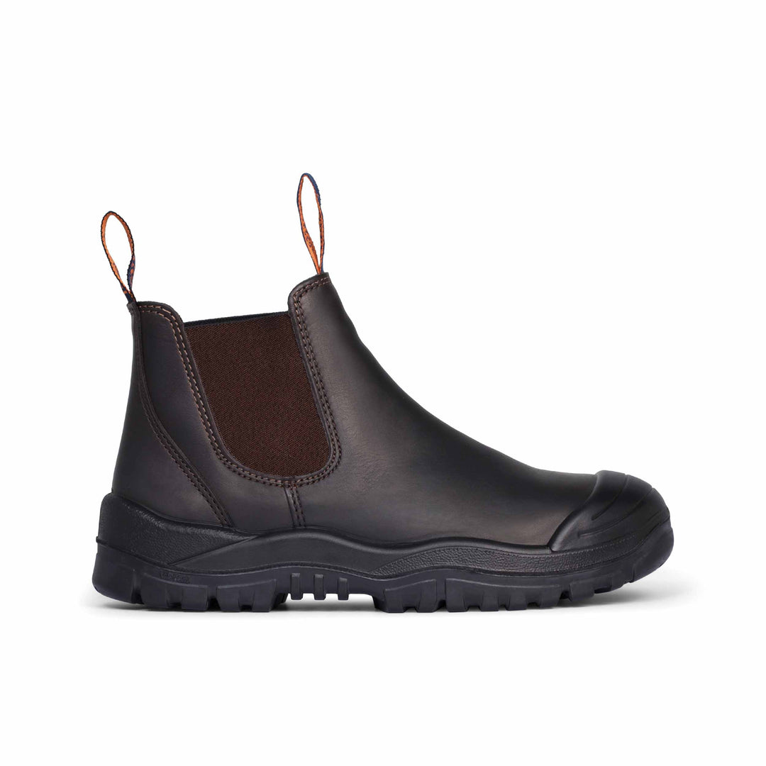 Mongrel #545 Steel Toe Elastic Sided Premium Safety Boot with Scuff Cap - Claret Oil Kip