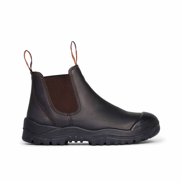 Mongrel #545 Steel Toe Elastic Sided Premium Safety Boot with Scuff Cap - Claret Oil Kip