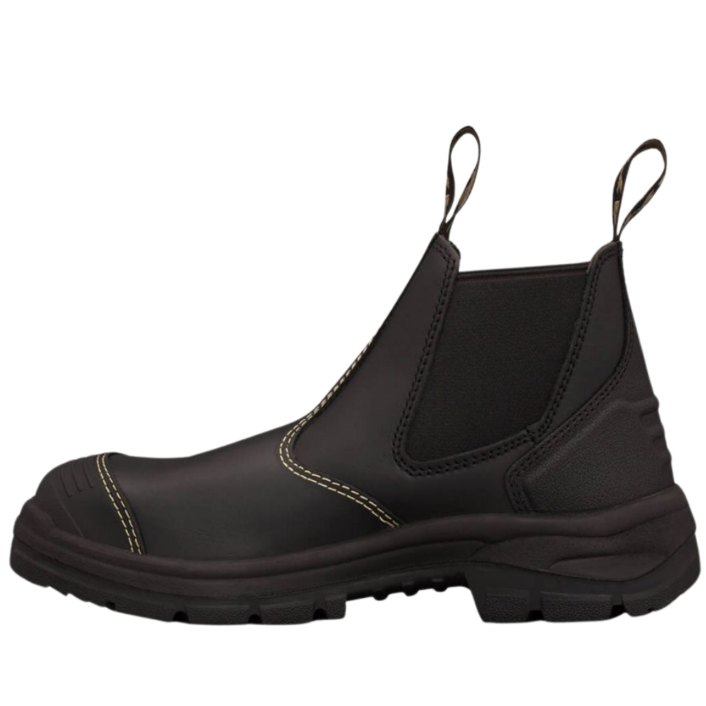Oliver 55-320 Elastic Sided Steel Toe Safety Boot with Scuff Cap - Black