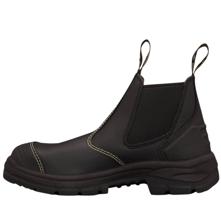 Oliver 55-320 Elastic Sided Steel Toe Safety Boot with Scuff Cap - Black