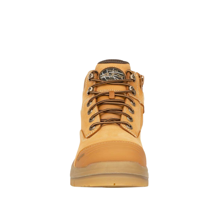 Oliver 55-330Z Zip Sided Steel Toe Safety Boot with Scuff Cap - Wheat