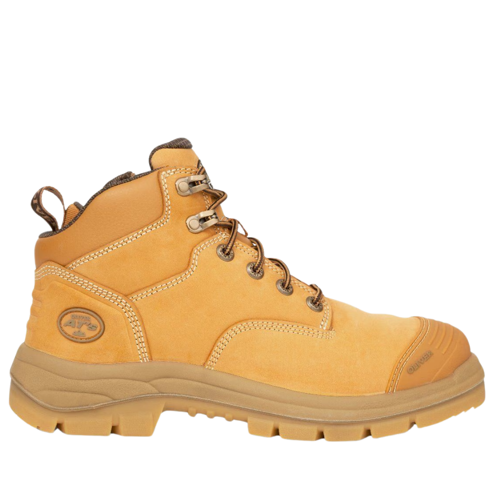 Oliver 55-330Z Zip Sided Steel Toe Safety Boot with Scuff Cap - Wheat
