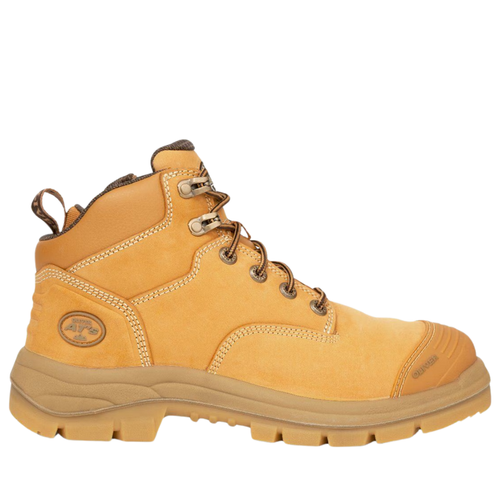 Oliver 55-330Z Zip Sided Steel Toe Safety Boot with Scuff Cap - Wheat