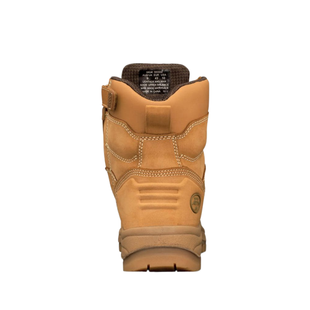 Oliver 55-332Z 150mm High Leg Zip Sided Steel Toe Safety Boot with Scuff Cap - Wheat