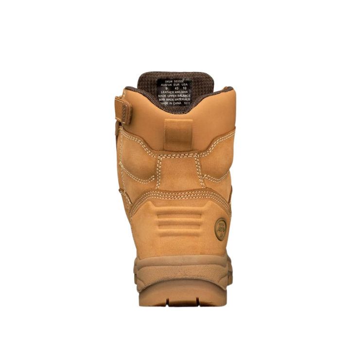 Oliver 55-332Z 150mm High Leg Zip Sided Steel Toe Safety Boot with Scuff Cap - Wheat