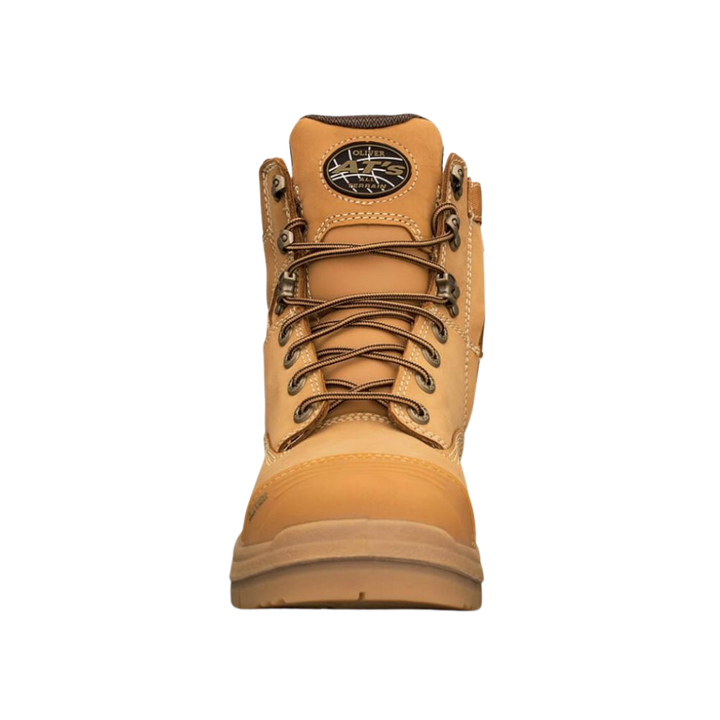 Oliver 55-332Z 150mm High Leg Zip Sided Steel Toe Safety Boot with Scuff Cap - Wheat