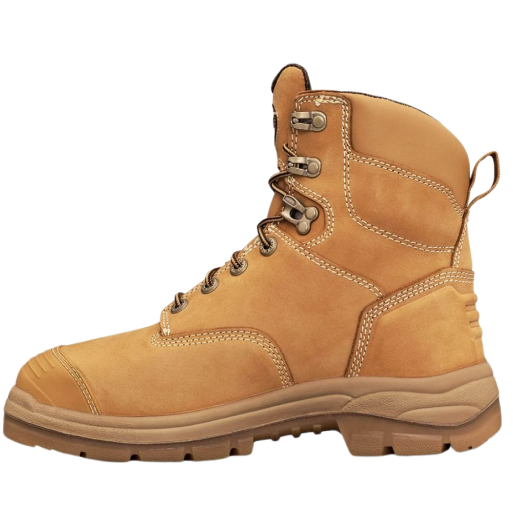 Oliver 55-336 150mm High Leg Lace Up Steel Toe Met Boot with Scuff Cap - Wheat