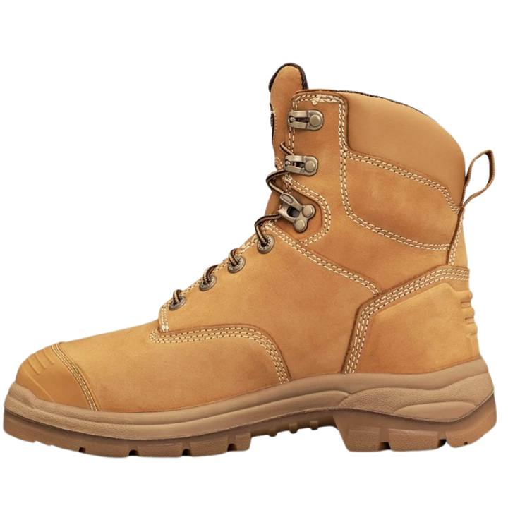 Oliver 55-336 150mm High Leg Lace Up Steel Toe Met Boot with Scuff Cap - Wheat