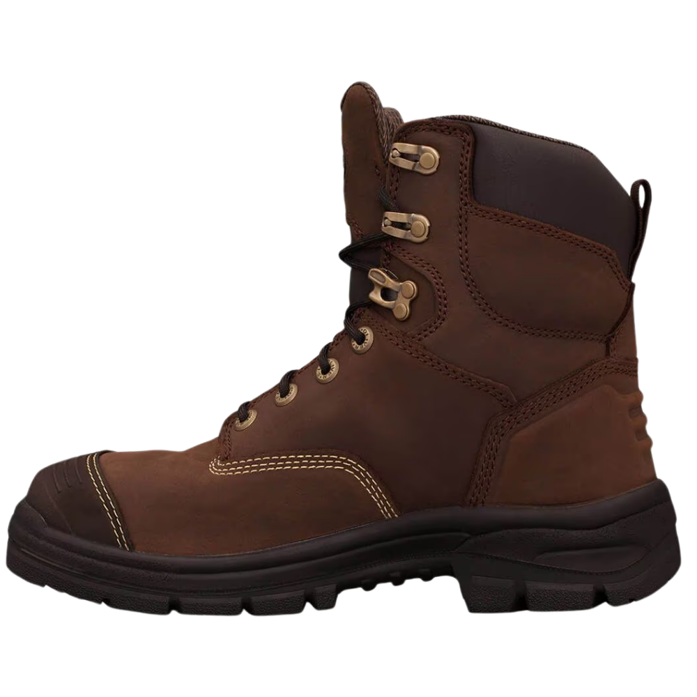 Oliver 55-337 150mm High Leg Lace Up Steel Toe Safety Boot with Scuff Cap - Brown