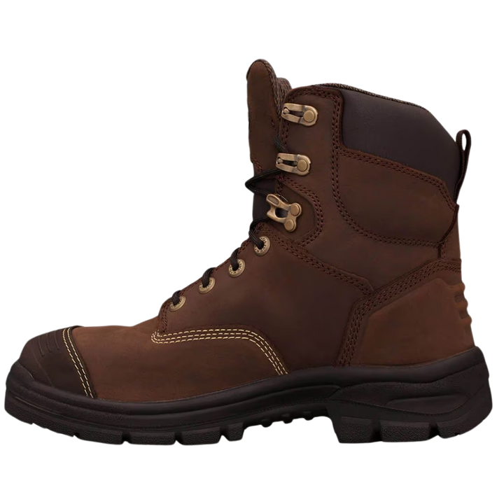 Oliver 55-337 150mm High Leg Lace Up Steel Toe Safety Boot with Scuff Cap - Brown