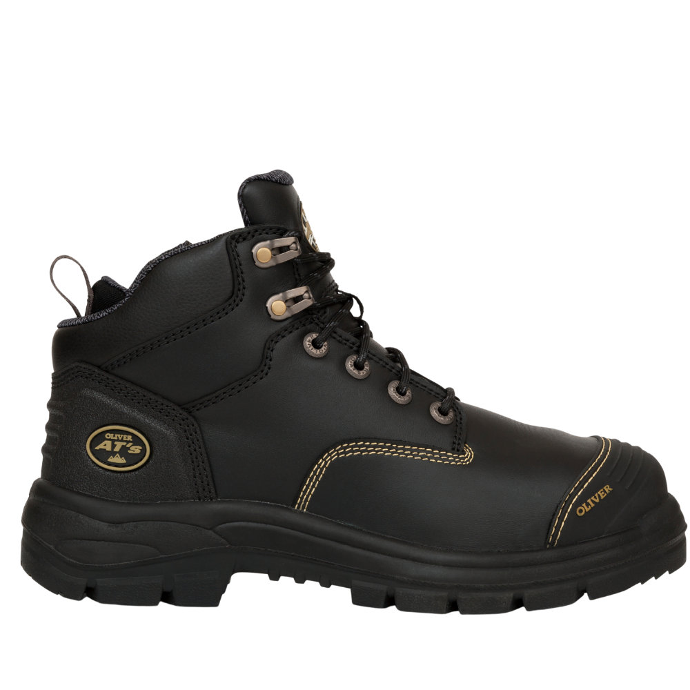 Oliver 55-340Z Zip Sided Steel Toe Safety Boot with Scuff Cap - Black