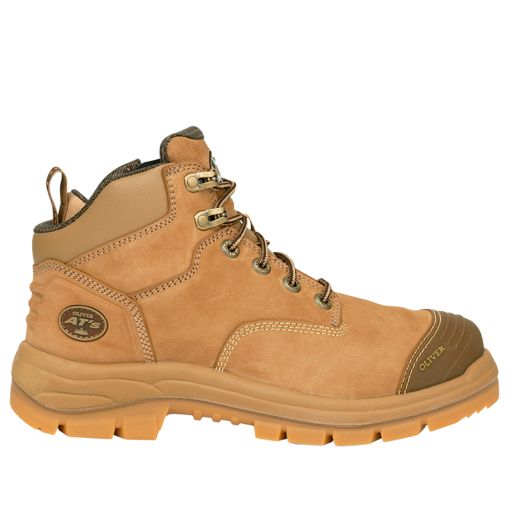 Oliver 55-350Z Zip Sided Steel Toe Safety Boot with Scuff Cap - Stone