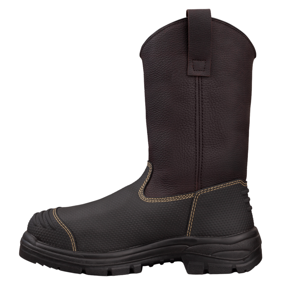 Oliver 65-493 240mm High Leg Pull On Steel Toe Caustic Waterproof Riggers Boot - Brown