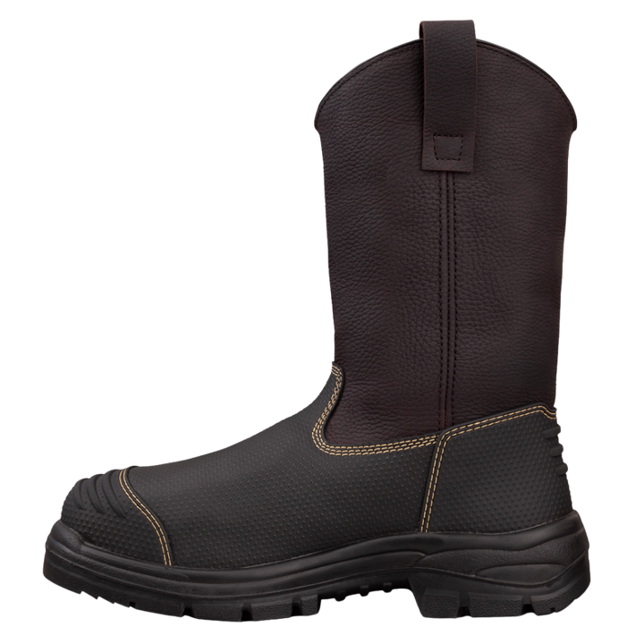 Oliver 65-493 240mm High Leg Pull On Steel Toe Caustic Waterproof Riggers Boot - Brown