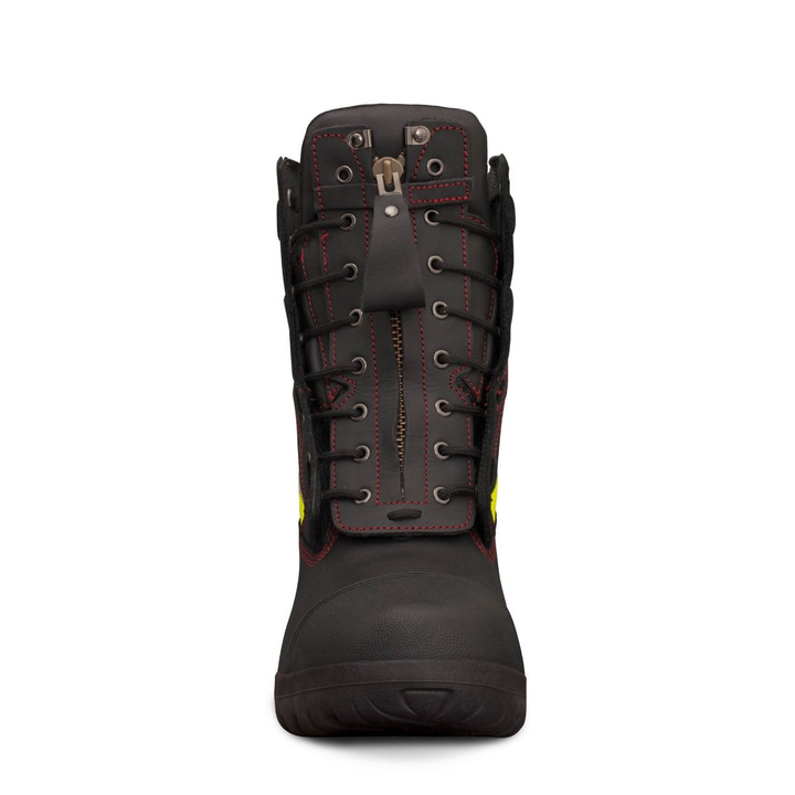 Oliver 66-495 230mm High Leg Lace Up Structural Firefighters Boot - Black