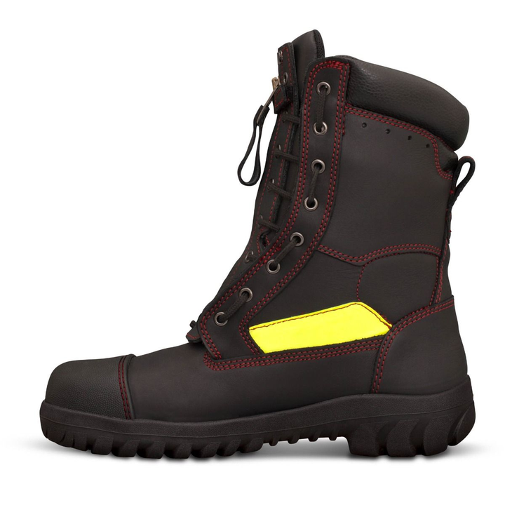 Oliver 66-495 230mm High Leg Lace Up Structural Firefighters Boot - Black