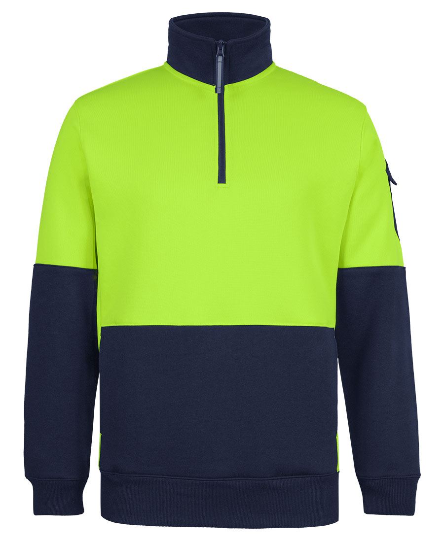 JBs 350g Hi Vis 1/2 ZIp Trade Fleece 6CHVF