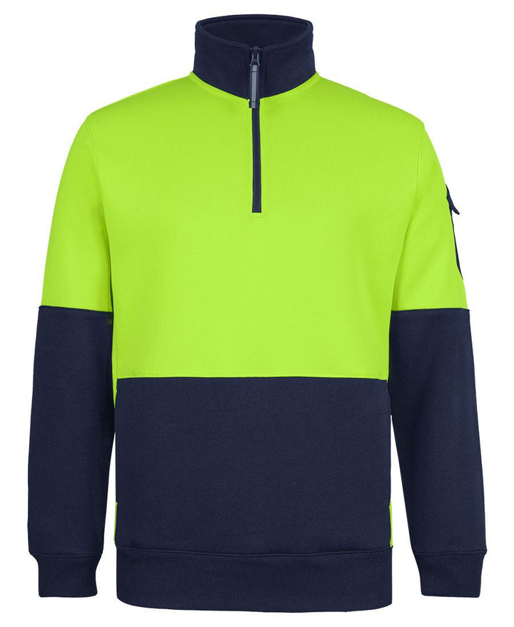 JBs 350g Hi Vis 1/2 ZIp Trade Fleece 6CHVF