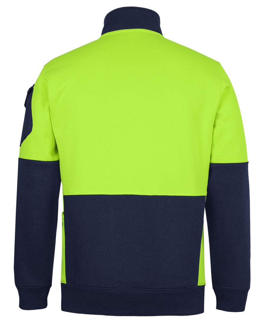 JBs 350g Hi Vis 1/2 ZIp Trade Fleece 6CHVF